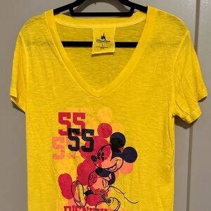 Disney Parks Yellow Tee with Black Accent